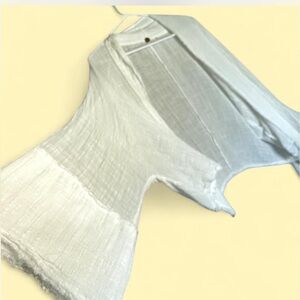 Free People FP One White Gauze Kimono Jacket Oversized Boho Layering Top